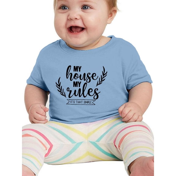 My House My Rules T-Shirt Infant -Smartprints Designs,  12 Months