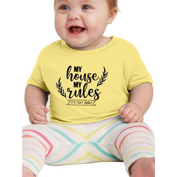 My House My Rules T-Shirt Infant -Smartprints Designs, 12 Months