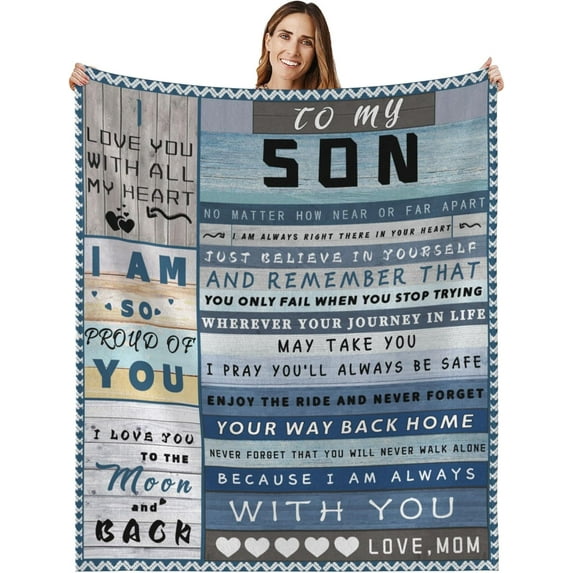 to My Husband Blanket, Anniversary Romantic Gifts for Him, for Husband, Soft Cozy Husband Blanket for Bed Couch, Birthday Gifts for Husband from Wife 50x60 Inches
