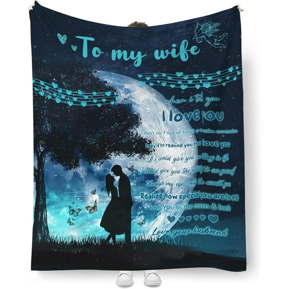 to My Husband Blanket from wife, Birthday Gifts for husband, Soft Throw Blanket Gifts for Him, Husband Birthday Gift Ideas, Best Romantic Christmas Valentines Wedding for Husband 60"x50"