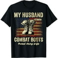 thumbnail image 1 of My Husband Wears Combat Boots Proud Army Wife Veteran Day T-Shirt, 1 of 4