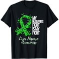thumbnail image 1 of My Husband’s Fight Is My Fight Liver Disease Awareness T-ShirtMen and women, Black T-shirt, size: Extra large, 1 of 4