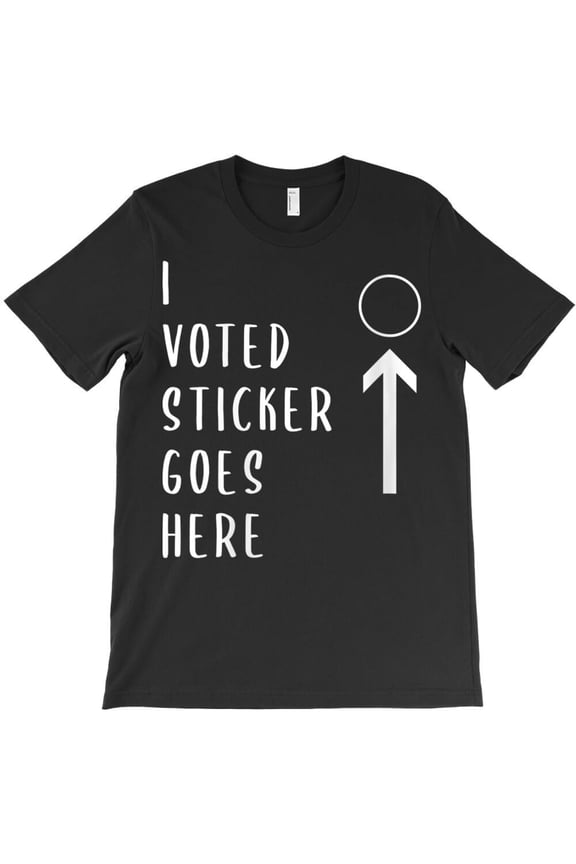 My I Voted Sticker Goes Here Funny Election Day 2025 Political Humor H47577 Unisex T-Shirt, Up to 5XL Available
