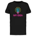 thumbnail image 1 of My Idea Neon Sign T-Shirt Men -Image by Shutterstock, Male 3X-Large, 1 of 2