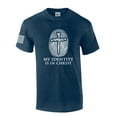 thumbnail image 1 of My Identity Is In Christ Nail Cross Fingerprint Mens Christian Short Sleeve T-Shirt Graphic Tee-Heather Navy-xxl, 1 of 4