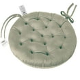 thumbnail image 1 of My Infinity Store 16" Plush Round Tufted Chair Pad/Cushions Tie-Backs (Mocha Brown,2 Piece), 1 of 3