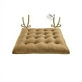 thumbnail image 1 of My Infinity Store 16" Plush Square Tufted Chair Pad/Cushions Tie-Backs (Brown, 1 Piece), 1 of 4