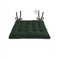 thumbnail image 1 of My Infinity Store 16" Plush Square Tufted Chair Pad/Cushions Tie-Backs (Darkest Green, 1 Piece), 1 of 5
