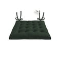 thumbnail image 1 of My Infinity Store 16" Plush Square Tufted Chair Pad/Cushions Tie-Backs (Darkest Green, 2 Piece), 1 of 5