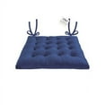 thumbnail image 1 of My Infinity Store 16" Plush Square Tufted Chair Pad/Cushions Tie-Backs (Navy Blue, 2 Piece), 1 of 5
