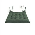 thumbnail image 1 of My Infinity Store 16" Plush Square Tufted Chair Pad/Cushions Tie-Backs (Olive Green, 4 Piece), 1 of 5