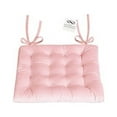 thumbnail image 1 of My Infinity Store 16" Plush Square Tufted Chair Pad/Cushions Tie-Backs (Pink, 1 Piece), 1 of 5