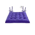 thumbnail image 1 of My Infinity Store 16" Plush Square Tufted Chair Pad/Cushions Tie-Backs (Purple, 4 Piece), 1 of 5