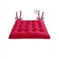 thumbnail image 1 of My Infinity Store 16" Plush Square Tufted Chair Pad/Cushions Tie-Backs (Red, 4 Piece), 1 of 5