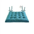 thumbnail image 1 of My Infinity Store 16" Plush Square Tufted Chair Pad/Cushions Tie-Backs (Teal, 2 Piece), 1 of 5