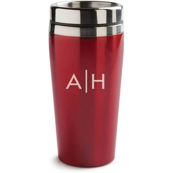 My Initials Personalized 16 Oz. Red Travel Mug