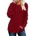thumbnail image 1 of My Items BeiFu Sweaters for Women Preppy Long Sleeve Pullover Warm Tops Fall outfits 2025 Womens Christmas Sweater Long Sleeve Shirts, 1 of 6
