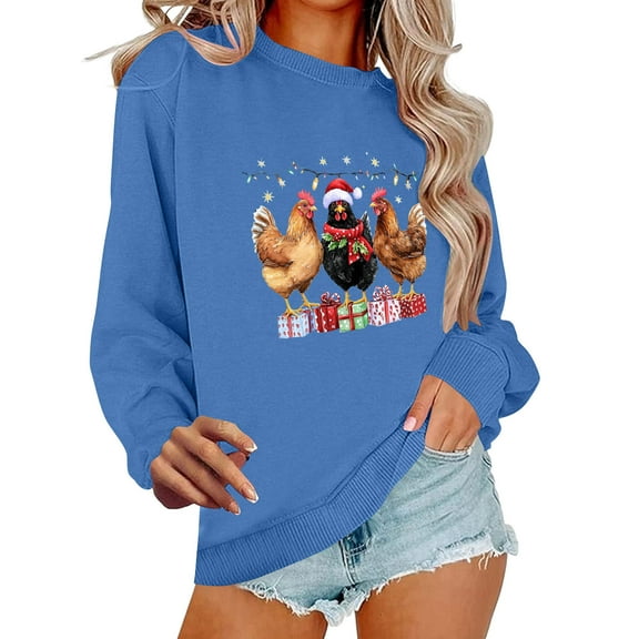 My Items Talove Long Sleeve Shirts for Women Graphic Printed Sweatshirt Fall Fashion Must Haves Long Sleeve T Shirt Womens Tops Christmas Shirts