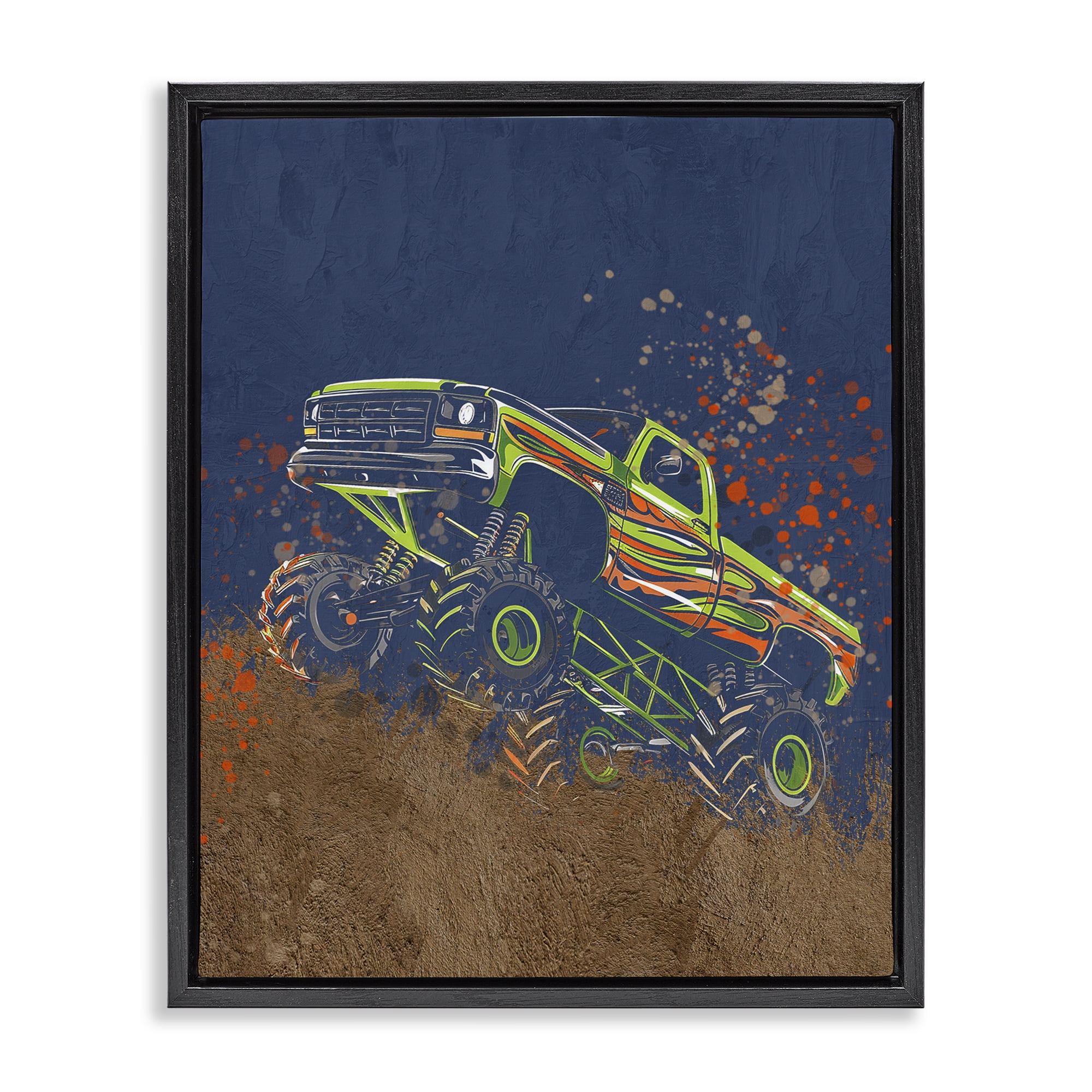 My Jam Truck Adventure Black Framed Floater Canvas Wall Art, design by Kim Allen