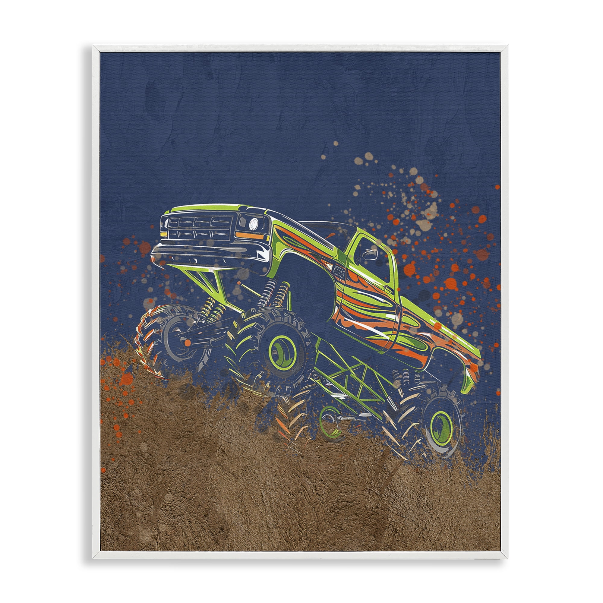 My Jam Truck Adventure White Framed Giclee Art, design by Kim Allen