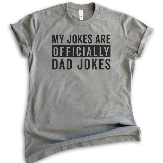 My Jokes Are Officially Dad Jokes Shirt, Unisex Men's Shirt, Dad Joke Shirt, Dad Shirt, Father's Day Shirt, Dark Heather Gray, 4X-Large