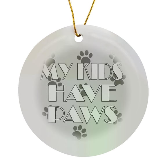 3drose, My Kids Have Paws., Circle Porcelain Ornament