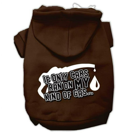 My Kind of Gas Screen Print Pet Hoodies, Brown - 2XL 18