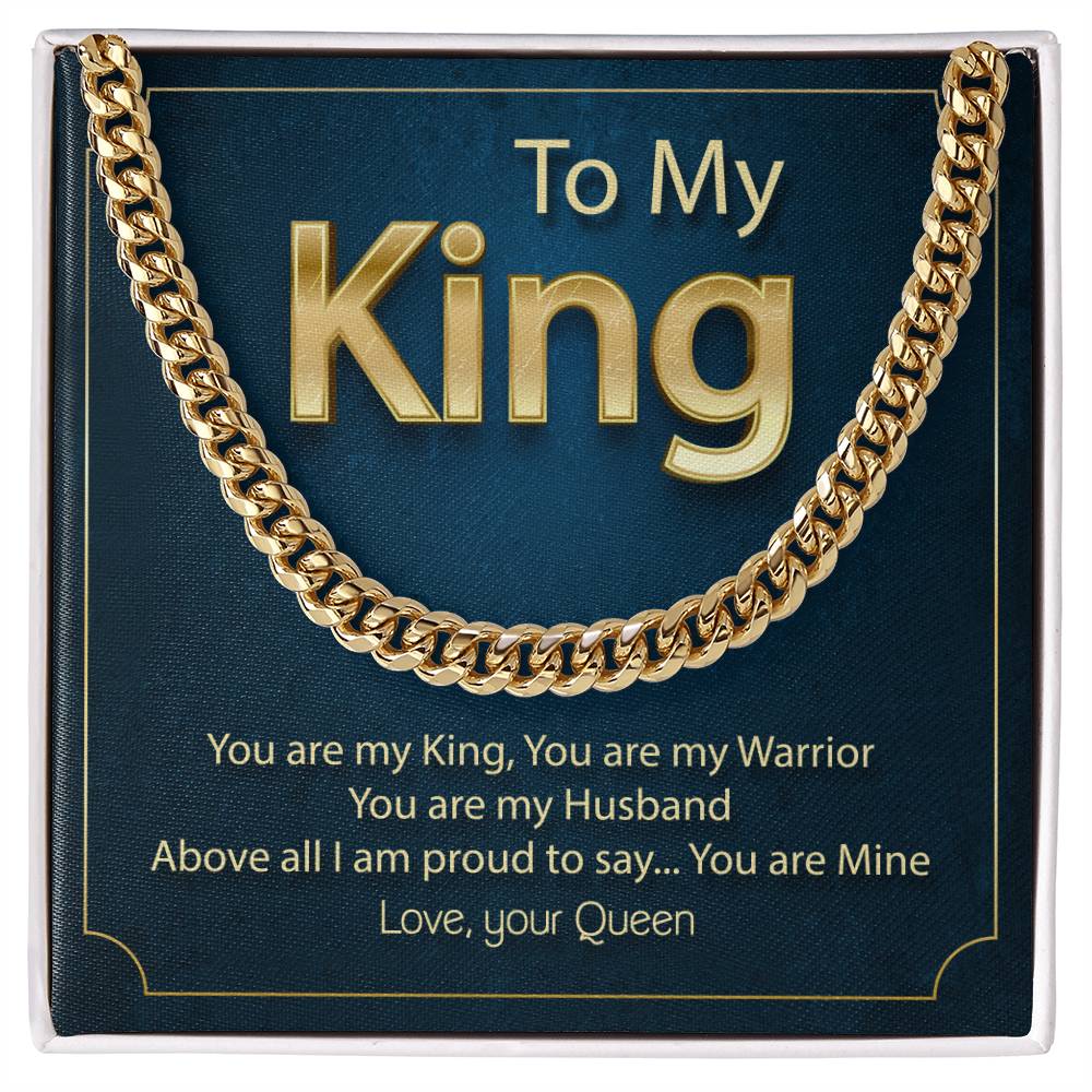 My King - Link Chain Necklace, Cuban Link Chain, Stainless Steel or ...