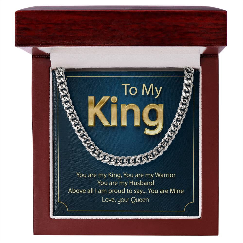 My King - Link Chain Necklace, Cuban Link Chain, Stainless Steel or ...