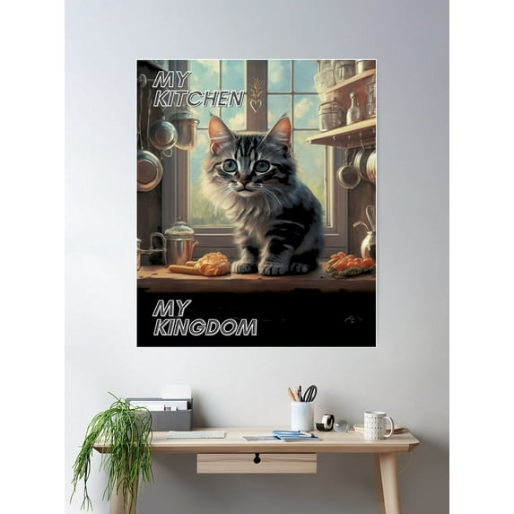 My Kitchen My Kingdom Poster Wall Art, Modern Wall Decor For Living Room Bedroom, 16x24 UNFRAMED
