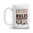 thumbnail image 1 of My Kitchen My Rules Ceramic Coffee & Tea Gift Mug, Kitchen Supplies, Tool Present For Chef, Baker, Cook Mom & Dad (15oz), 1 of 4