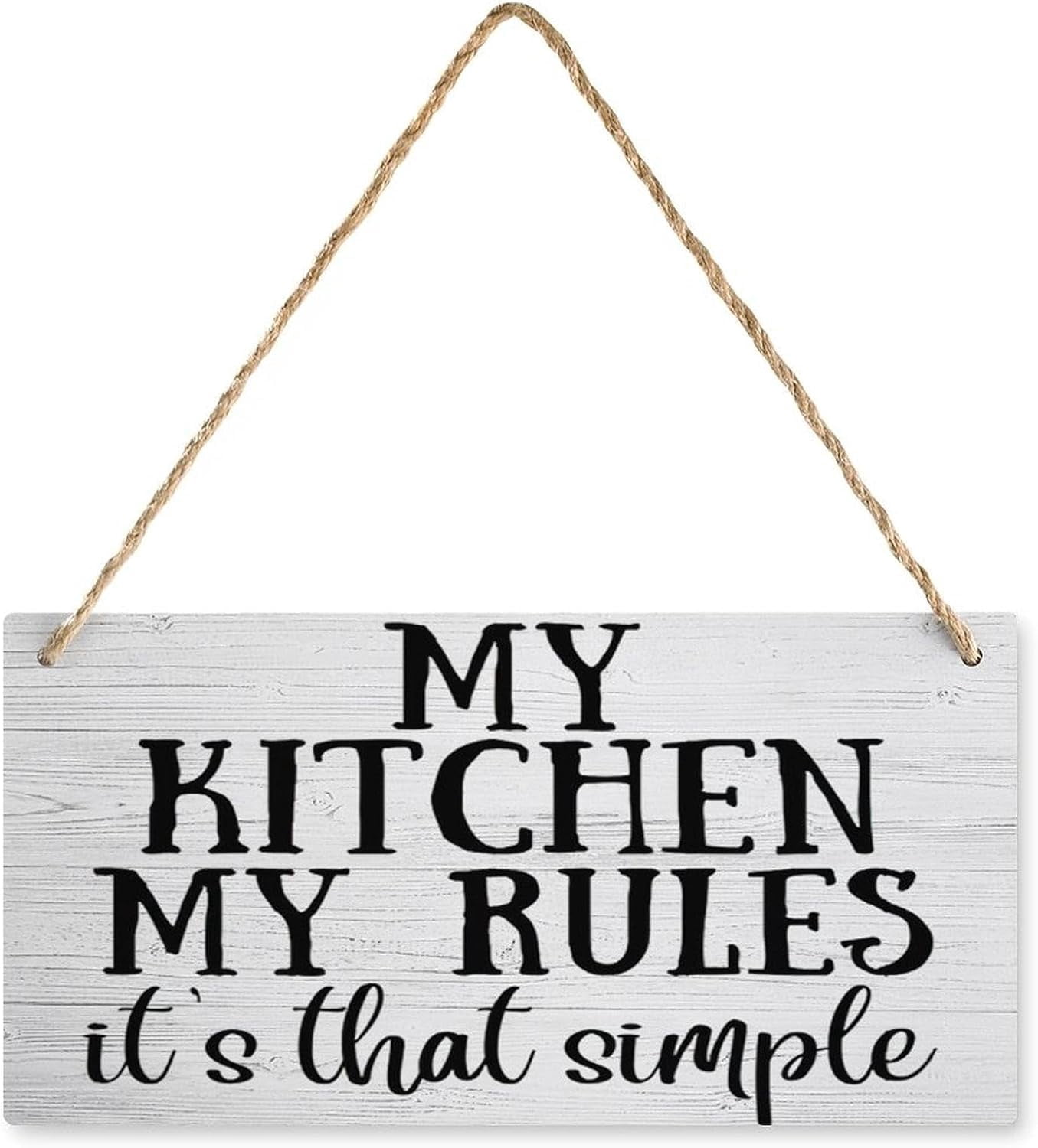 My Kitchen My Rules It‘S that Simple Wooden Sign - 12 x 8 Inch ...