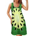 thumbnail image 1 of My Kiwi Fruit Costume Sleeveless U-Neck Fake Two Piece Dress luxury dresses elegant dresses plus sizes, 1 of 6