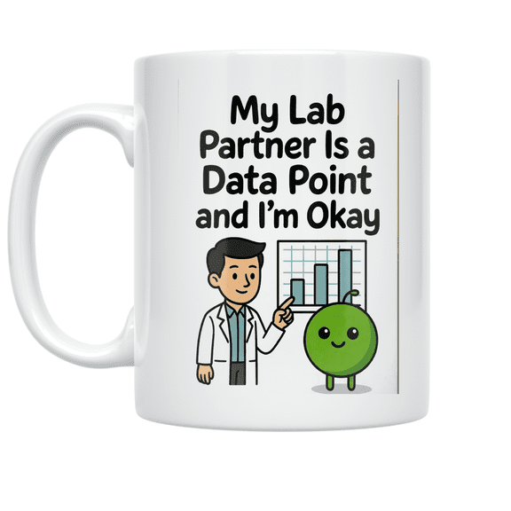 My Lab Partner Is a Data Point - Science Enthusiast - 11 oz Ceramic Coffee Mug
