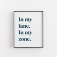 My Lane In My Zone Poster, Motivational Sports Quote, Swimmer, Focus ...