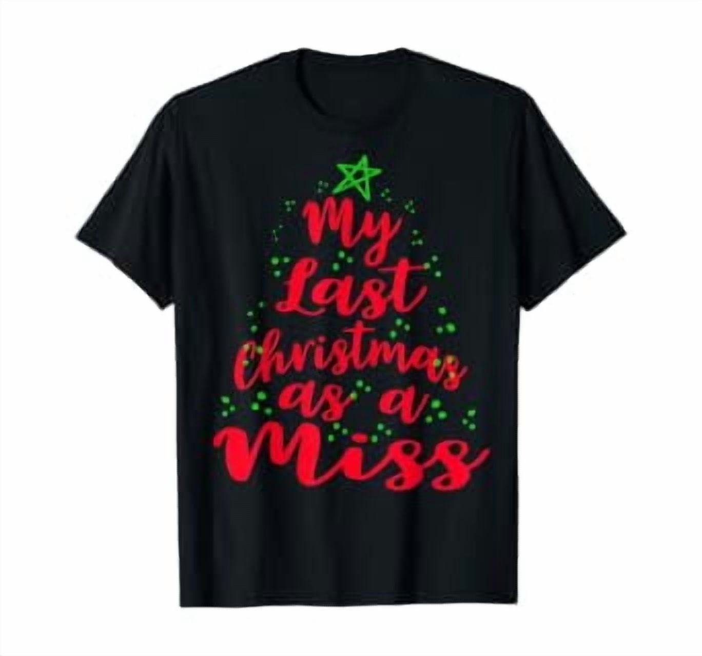 Future Slippers My Last Christmas as a Miss T-Shirt Future Bride Shirts Gift - Walmart.com