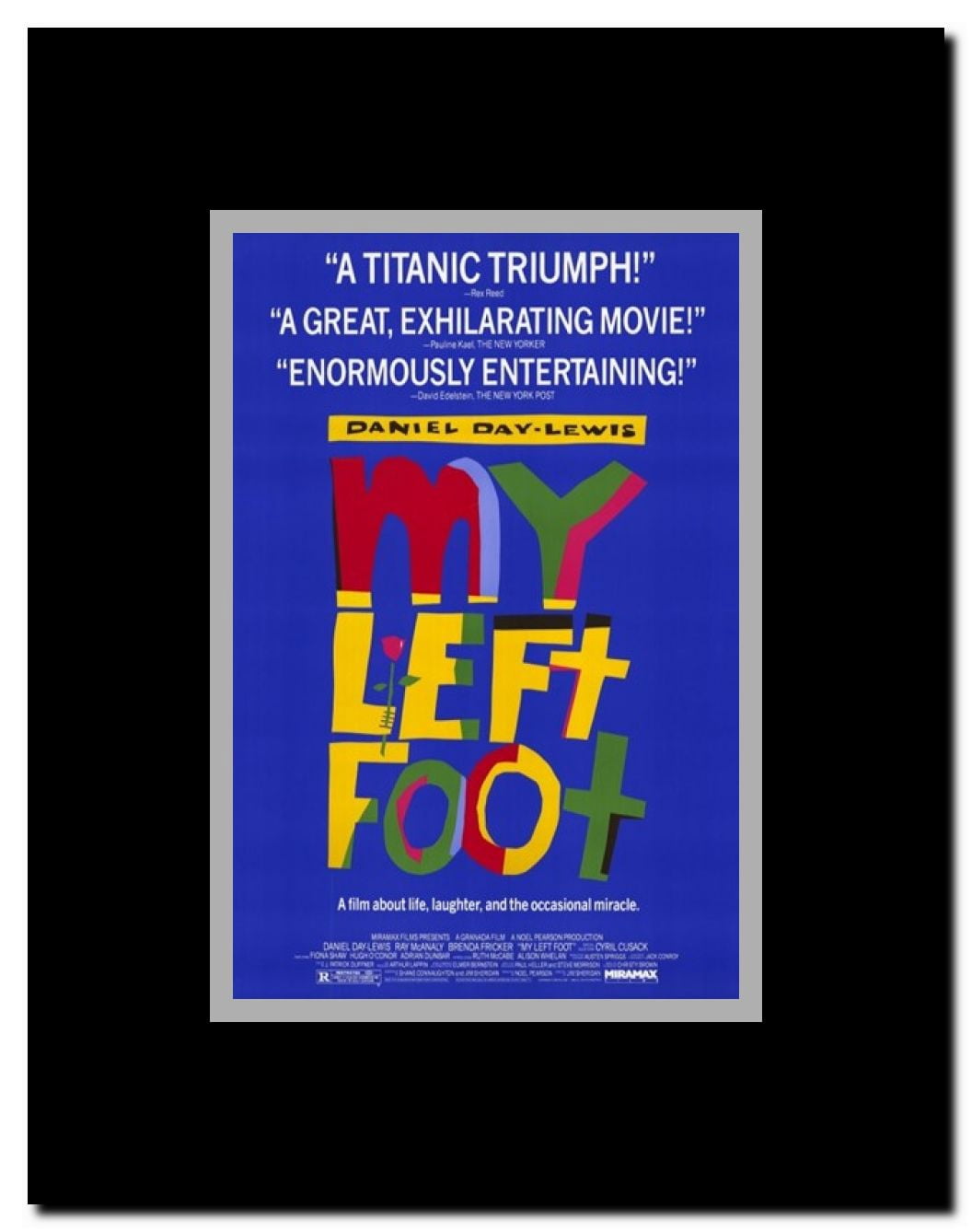 My Left Foot Framed Movie Poster