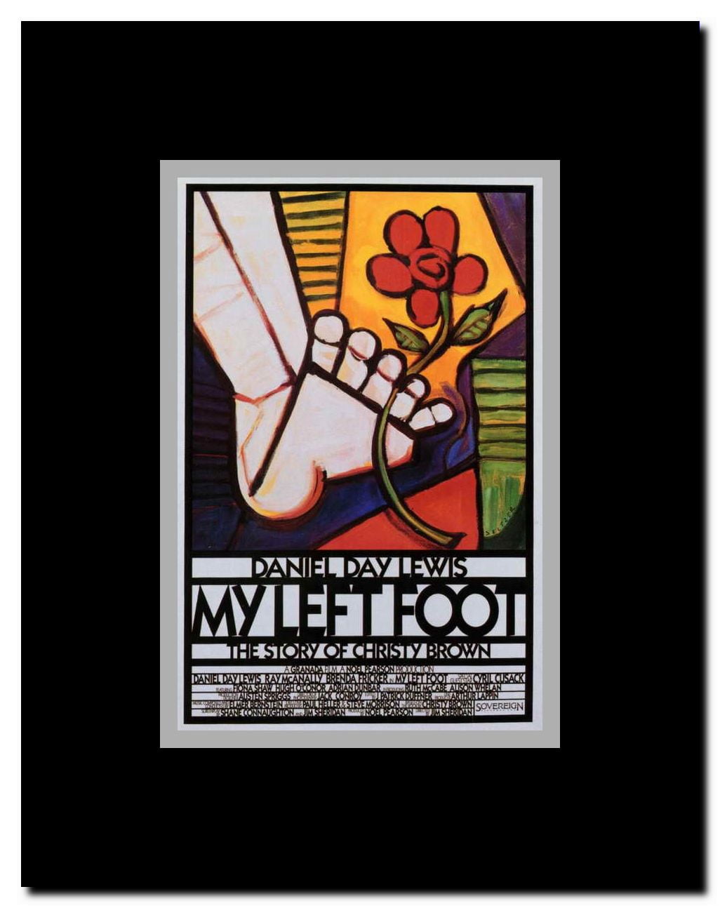 My Left Foot Framed Movie Poster