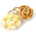 thumbnail image 1 of My Lello Baby Girl Ranunculus Flower Stretchy Nylon Elastic Headbands Set 2pcs - Medium - Light Gold / Buttercream, 1 of 7