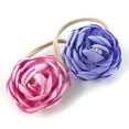 thumbnail image 1 of My Lello Baby Girl Ranunculus Flower Stretchy Nylon Elastic Headbands Set 2pcs - Medium - Sweet Iris / Periwinkle, 1 of 7