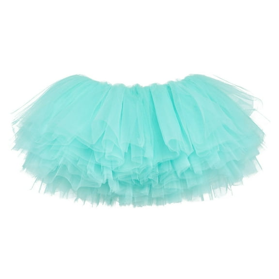 My Lello Big Girls 10-Layer Short Ballet Tulle Tutu Skirt (4T-10yr) - Aqua