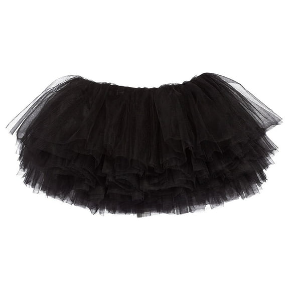 My Lello Big Girls 10-Layer Short Ballet Tulle Tutu Skirt (4T-10yr) - Black