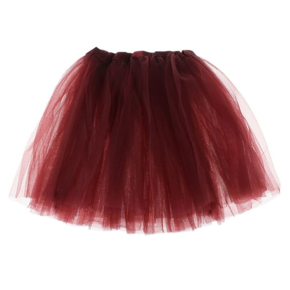 My Lello Big Girls Tutu 3-Layer Ballerina (4T - 10yr) Skirt - Maroon