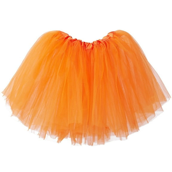 My Lello Big Girls Tutu 3-Layer Ballerina (4T - 10yr) Skirt - Orange