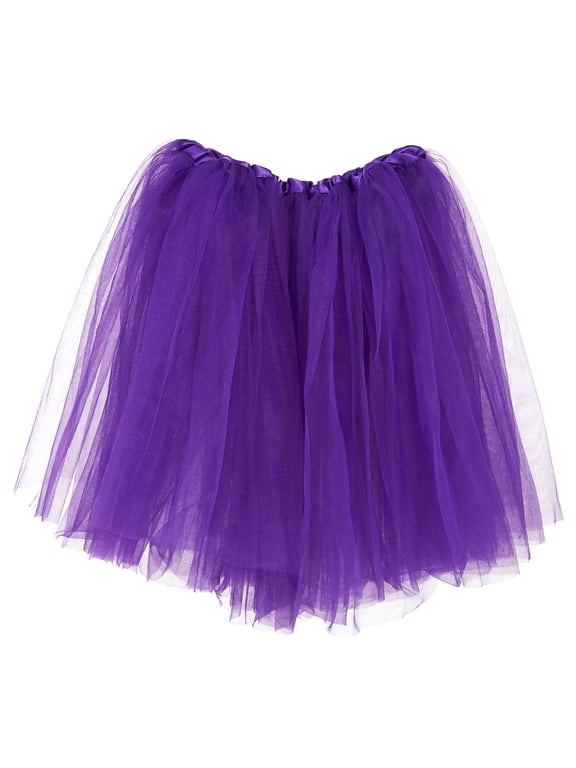 Big Girls Tutu 3-Layer Ballerina (4T - 10yr) Skirt - Purple
