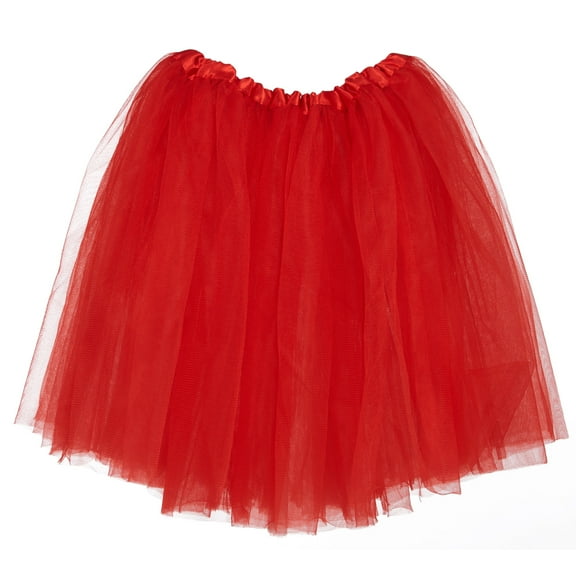 My Lello Big Girls Tutu 3-Layer Ballerina (4T - 10yr) Skirt - Red