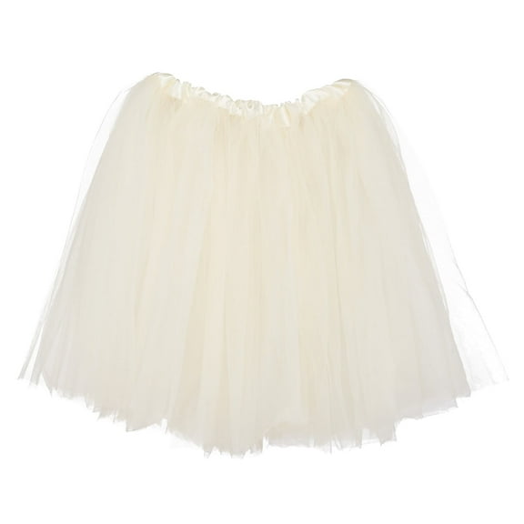 My Lello Big Girls Tutu 3-layer Ballerina Skirt - Ivory