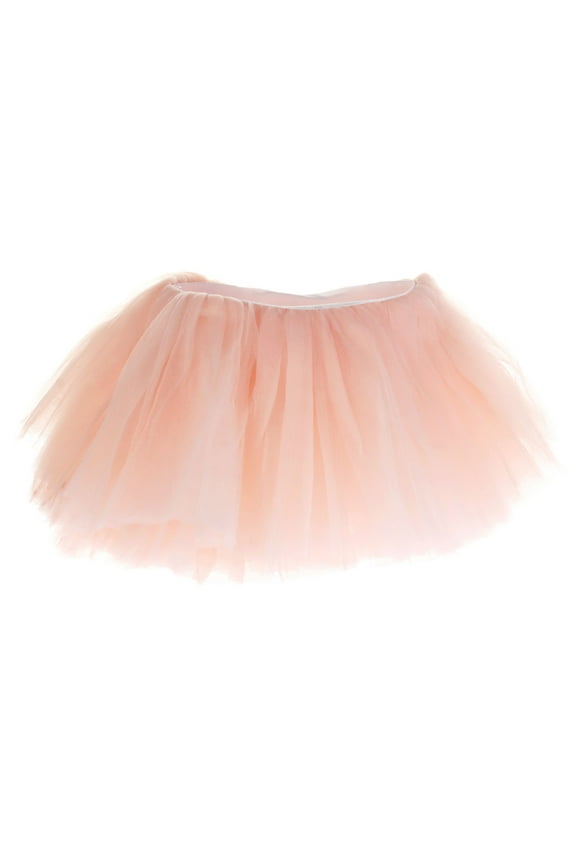Little Girls 10-Layer Short Ballet Tulle Tutu Skirt (4 mo. - 3T) - Pink Blush