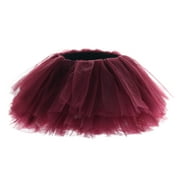 My Lello Little Girls 10-Layer Short Ballet Tulle Tutu Skirt (4 mo. - 3T) - Wine