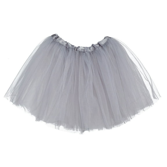 My Lello Little Girls Tutu 3-Layer Ballerina Silver